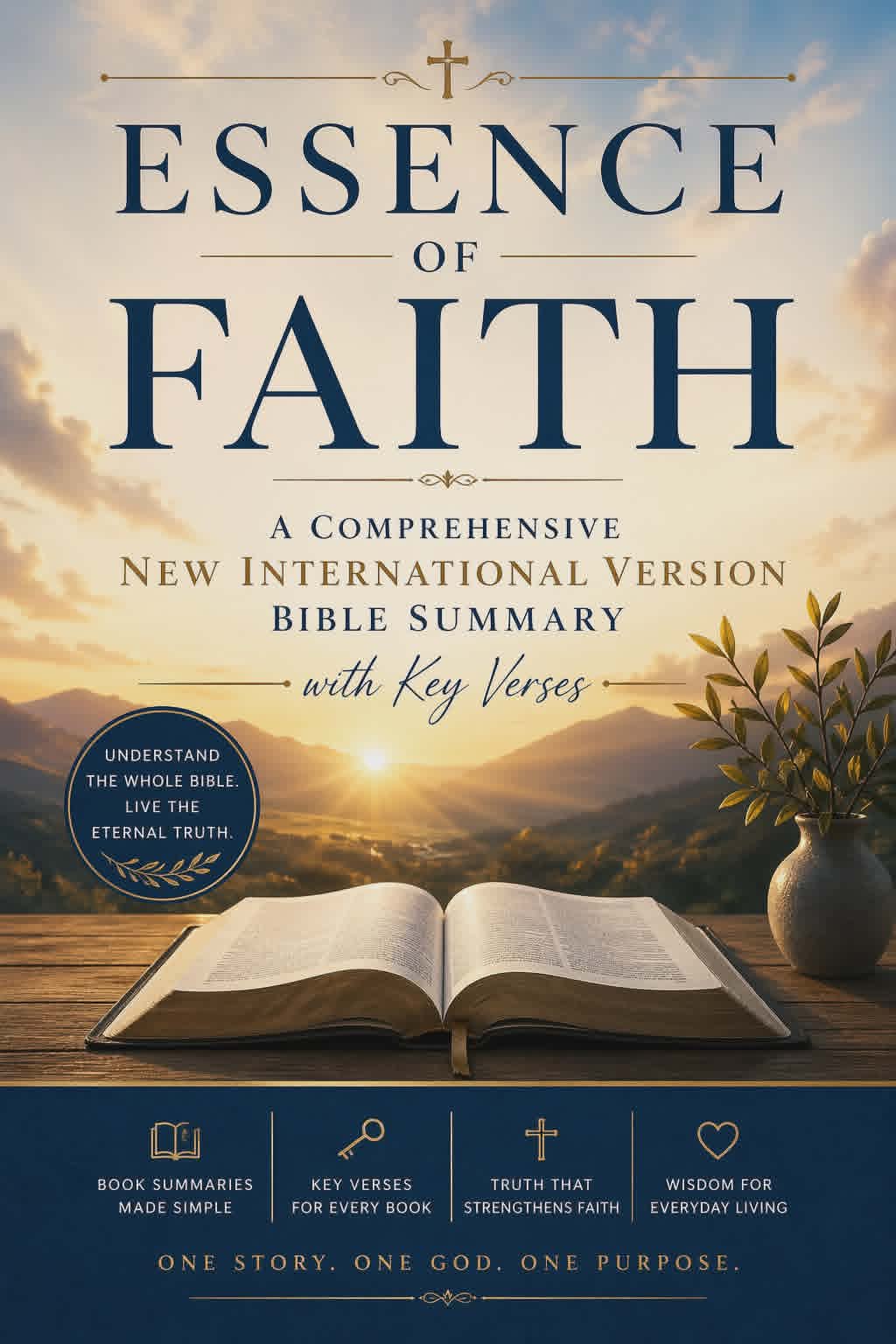 Essence of Faith: A Comprehensive New International Version Bible Summary with Key Verses